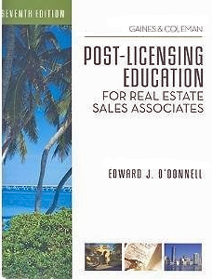 Post-License Education For Real Estate Sales Associates Textbook